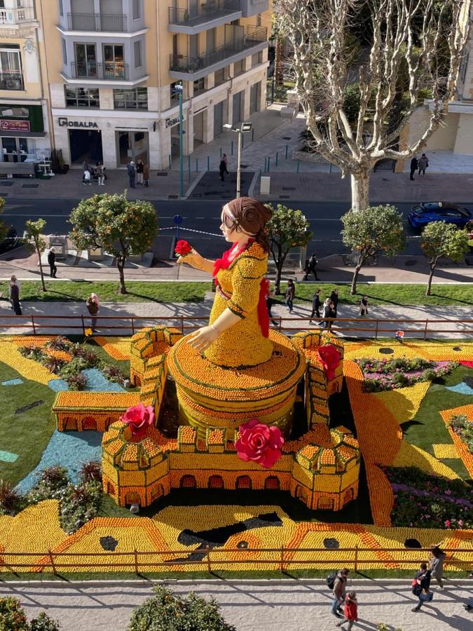 Menton Centre Vue Imprenable Sur Mer Et Jardin Bioves Exterior photo